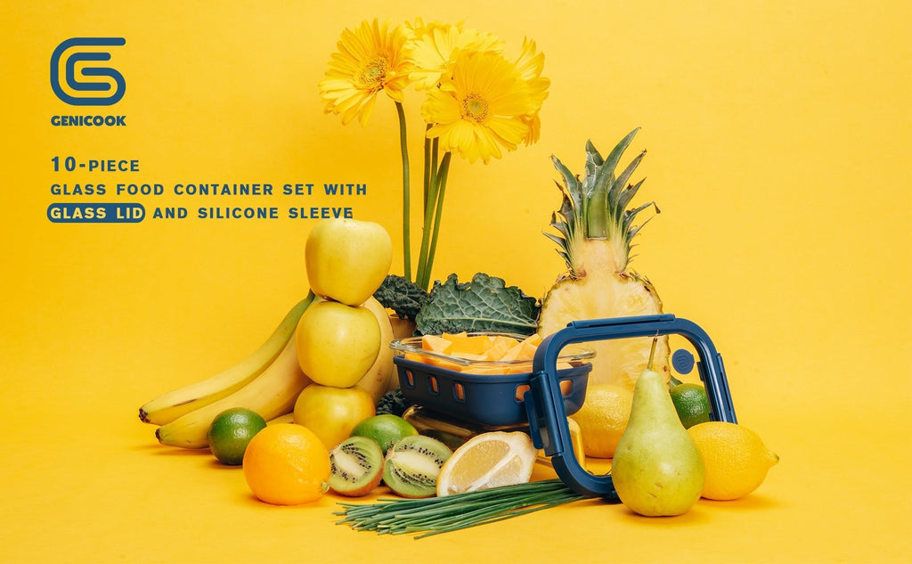 Multicolor Glass Storage Set