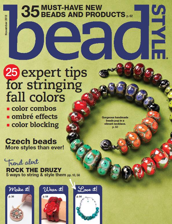 10409001 - Seven Teal Blue w/Metal Dots Rondelle Beads